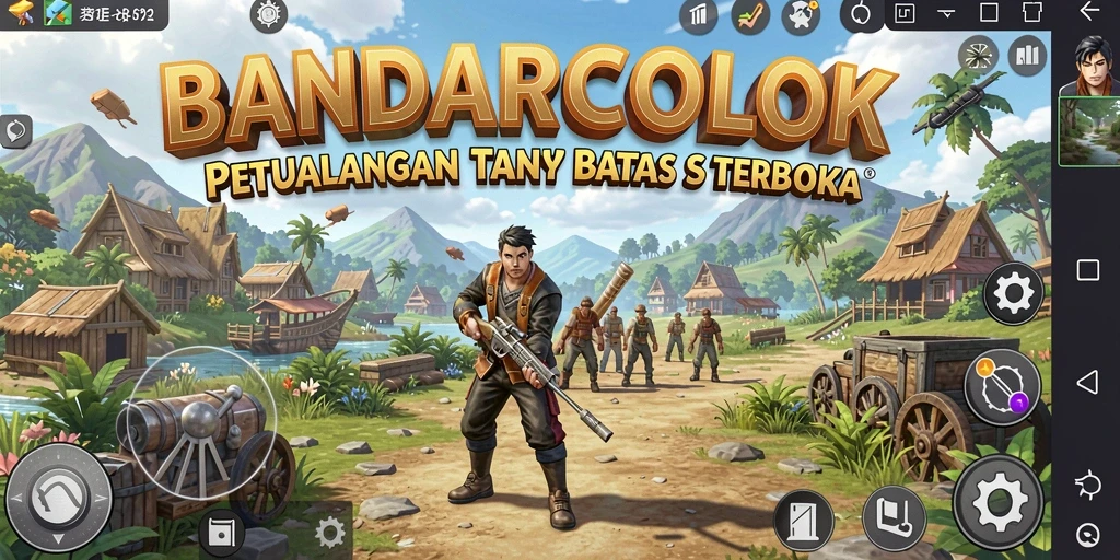 Gameplay BANDARCOLOK menampilkan petualangan dalam dunia terbuka yang luas.