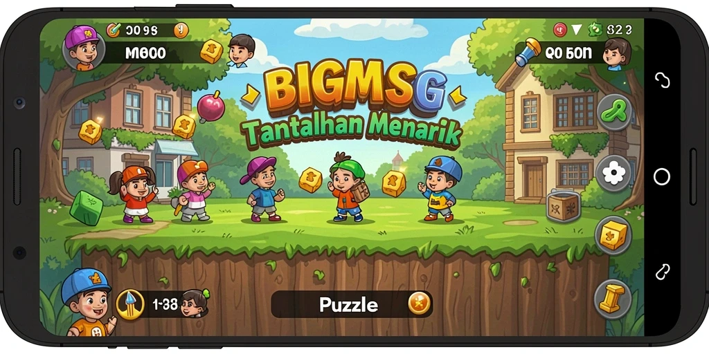 Screenshot gameplay BIGMSG dengan tantangan Puzzle yang menarik.