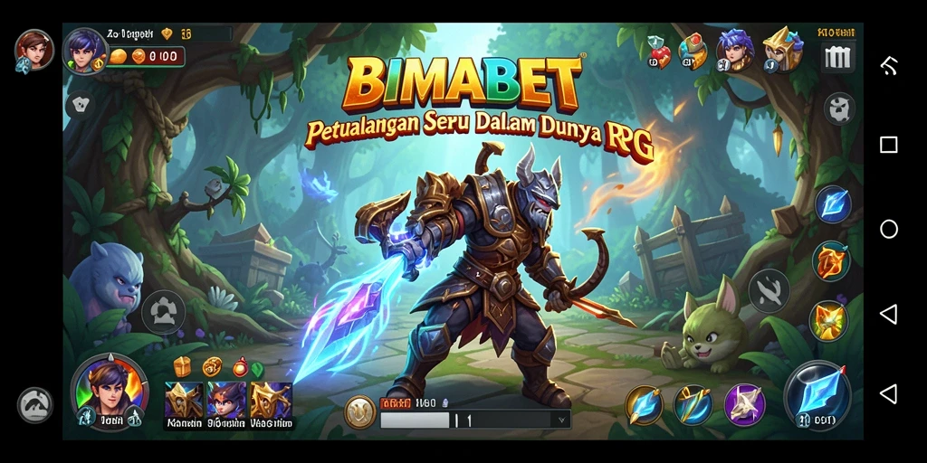 Tampilan gameplay seru dalam BIMABET RPG yang penuh aksi.