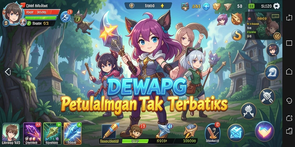 Screenshot menampilkan aksi seru dalam DEWAPG.
