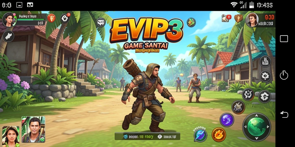 Screenshot utama EVIP3 menampilkan gameplay yang seru dan interaktif.