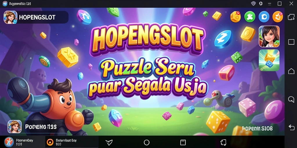 Tampilan gameplay HOPENGSLOT yang penuh warna dan seru.