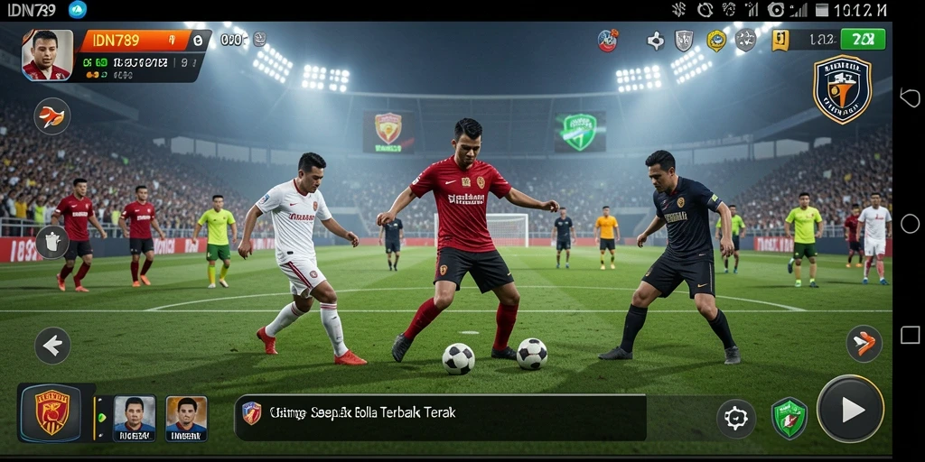 Tampilan gameplay menarik dari IDN789 dengan aksi sepak bola yang mendebarkan.