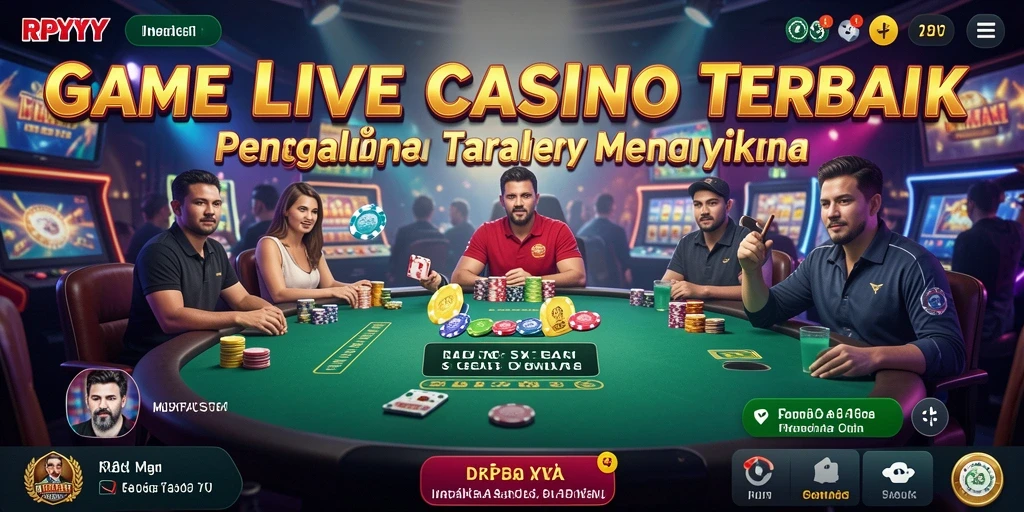 Tampilan menarik dan interaktif dari gameplay Live Casino RPYYY.