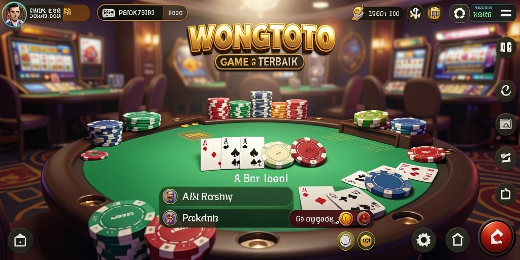 Tampilan gameplay poker yang seru di WONGTOTO.