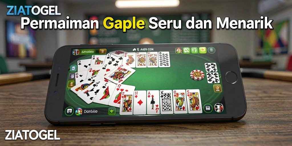 Tampilan gameplay seru dalam ZIATOGEL, penuh aksi Gaple.
